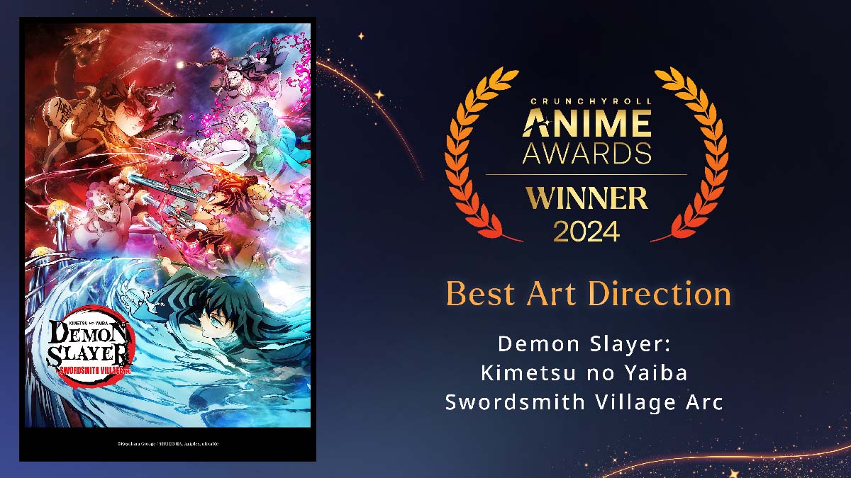 anime awards 2024 best art direction demon slayer swordsmith village arc