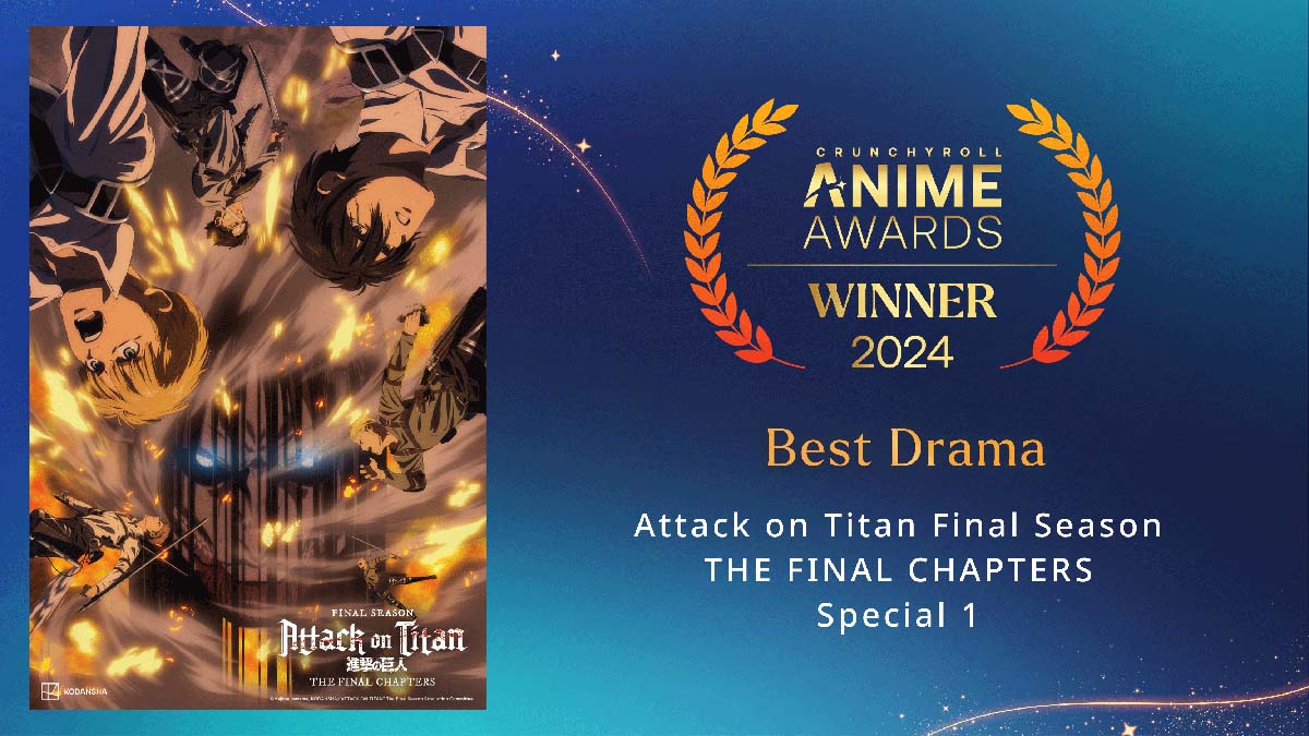 anime awards 2024 best drama attack on titan