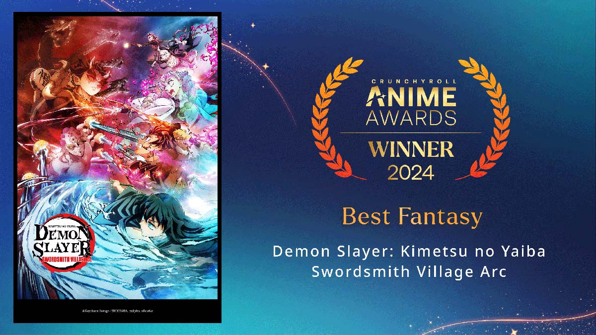 anime awards 2024 best fantasy demon slayer swordsmith village arc