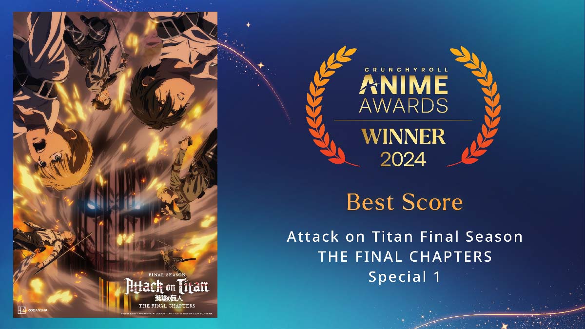 anime awards 2024 best score attack on titan final season